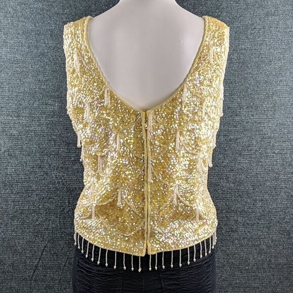 Vintage 60's Sequined Beaded Sweater Tank Top EUC! - Picture 7 of 15